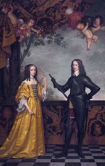 Gerard van Honthorst Willem II (1626-50), prince of Orange, and his wife Maria Stuart Germany oil painting art